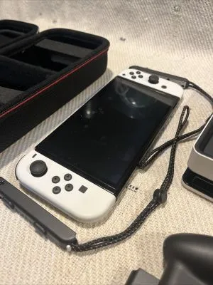 Nintendo switch oled consola portatil con joy-con blanco