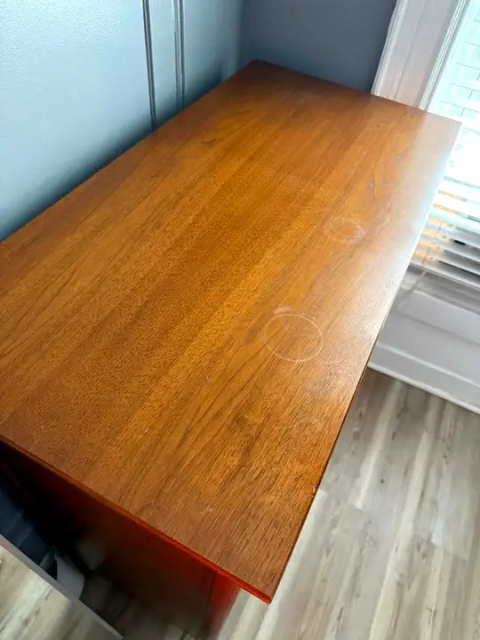Cómoda vintage danesa de teca con 5 cajones de segunda mano - 5