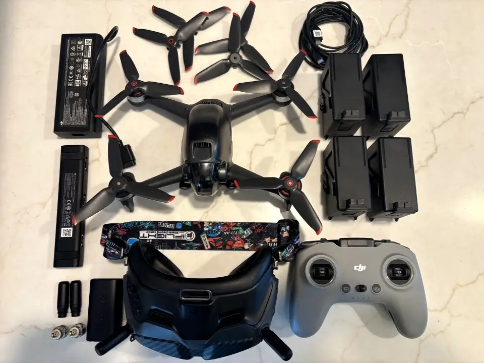 Dji fpv drone 4 baterías gafas fpv y extras - 2