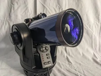 Meade etx-90ec telescopio usado probado con buscador ocular 26mm y barlow 2x