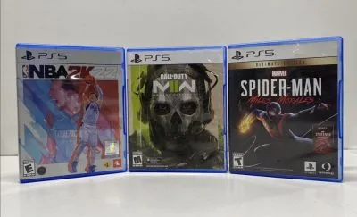 Lote ps5 – nba 2k22, call of duty modern warfare y spider-man miles morales - segunda mano